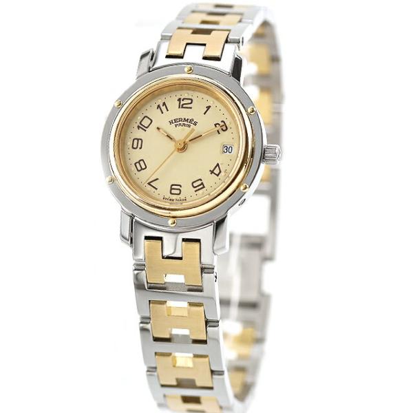 【中古/稼働品】HERMES エルメス クリッパー CL4.220 エルメス クリッパー CL4.220 ブラック レディース 時計 【中古