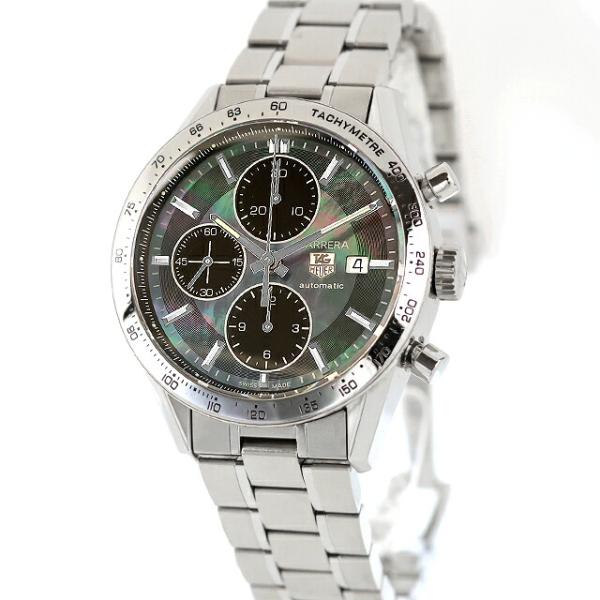 中古 タグ・ホイヤー TAG Heuer カレラ タキメーター クロノグラフ ムーンパール 世界限定3000本 ブラックシェル CV201P.BA0794 腕時計 メンズ