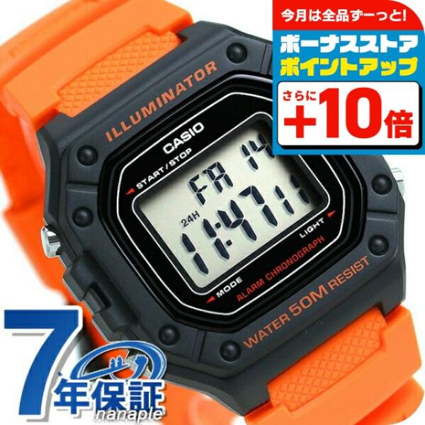 CASIO デジタル腕時計 オレンジ/ブラック CASIO カシオ チープカシオ デジタル オレンジ 海外モデル