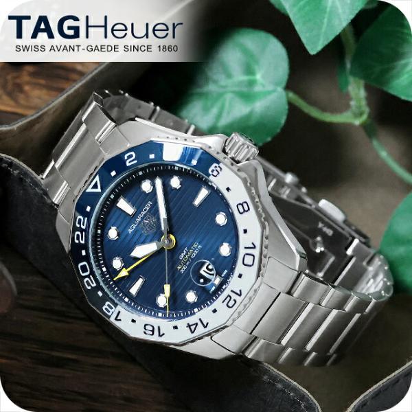 タグ・ホイヤー アクアレーサー プロフェッショナル300 GMT 43mm 自動巻き 腕時計 ブランド メンズ TAG Heuer WBP2010.BA0632 アナログ ネイビー