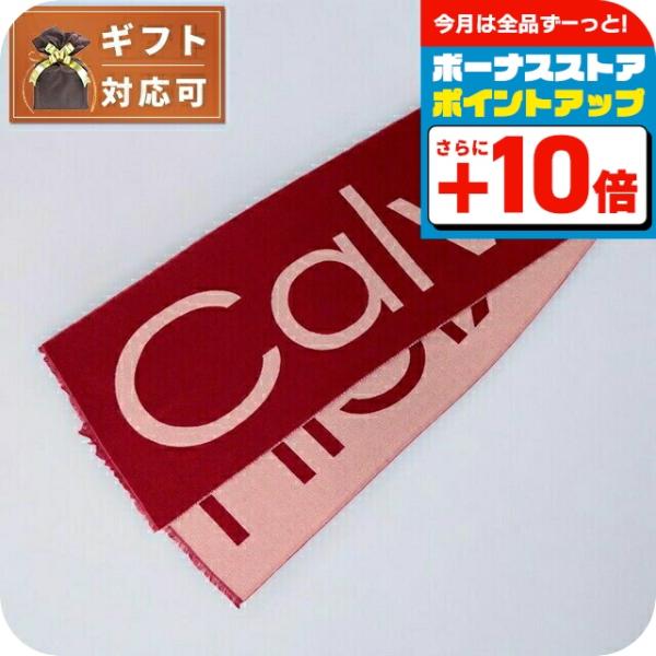 カルバンクライン   マフラー K60K612028-XAI レディース レッド マフラー Calvin Klein（カルバン・クライン） マフラー K60K612028-XAI