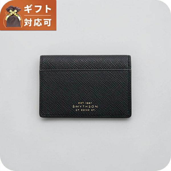 スマイソン SMYTHSON Panama Folded Card Case with Snap Closure カードケース 名刺入れ 1204389-navy ユニセックス navy カードケース
