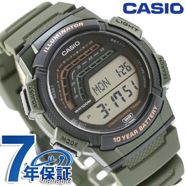 カシオ チープカシオ CASIO スタンダード クォーツ 電池式 WS-1800-3AV 海外モデル メンズ チプカシ 腕時計 ブランド カシオ casio