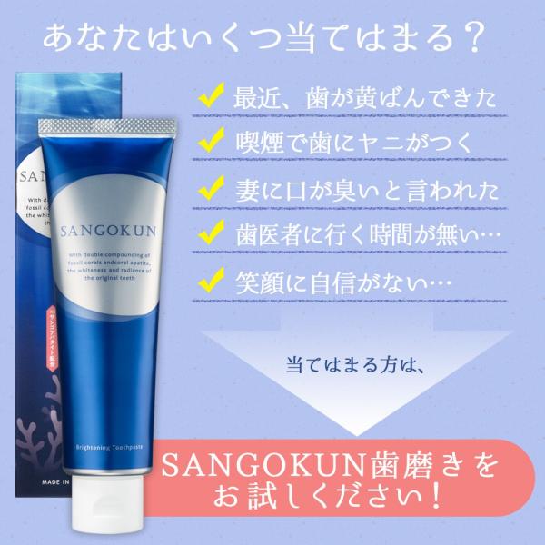 世界初 サンゴアパタイト配合 Sangokun 歯磨きr ホワイトニング ブライトニング 珊瑚 国産 ナチュラル 天然成分 Buyee Buyee 日本の通販商品 オークションの代理入札 代理購入