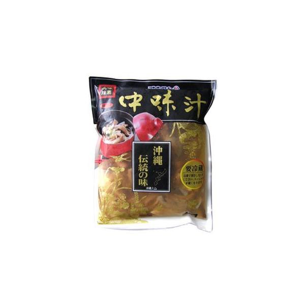 中味汁は、祝いや接待など代表的な琉球料理のひとつです。材料は、豚の小腸、大腸、胃からなり、時間をかけて下ごしらえをし、とろけるように煮込んだ大変手の込んだ料理です。こんにゃく、椎茸を入れ、あっさりとした味付けになっていますから、くせのない美...