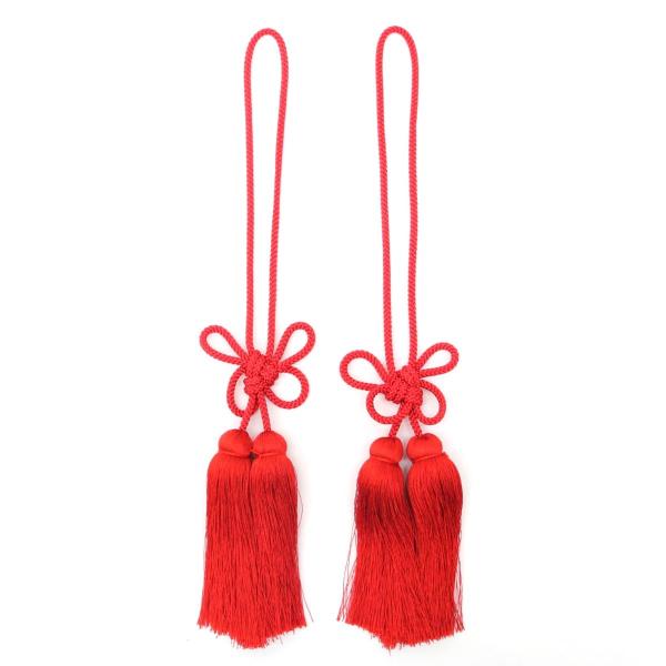 最終値下げ　チャッパー　和楽器 赤い房付き 赤房2本 全体の長さ32~34cm 手拍子 てびょうし チャッパ 手平金