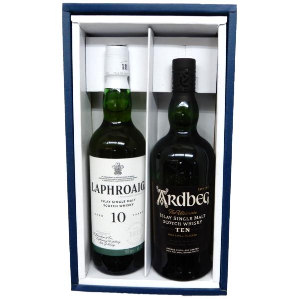 スモーキー系10年 飲み比べ アイラモルト2本 ラフロイグ10年700ml 