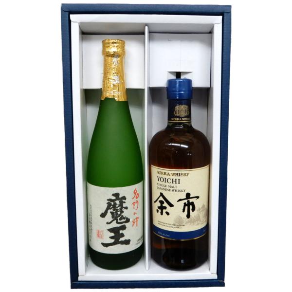 魔王と余市のウイスキーセット 高級ギフトセット 魔王720ml、シングルモルト余市700ml : なんでも酒店