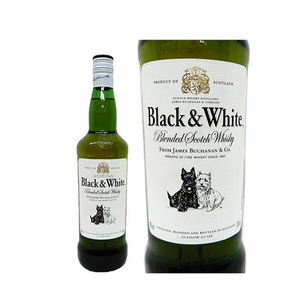 ブラック＆ホワイト 40度700ml ブレンデッドスコッチウイスキー 飲み