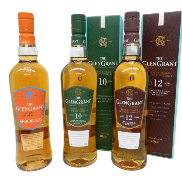 未使用The Glen Grant Arboralis 3本セット グレングラント醸造所 3本セット グレングラント10年40度700ml、12年43