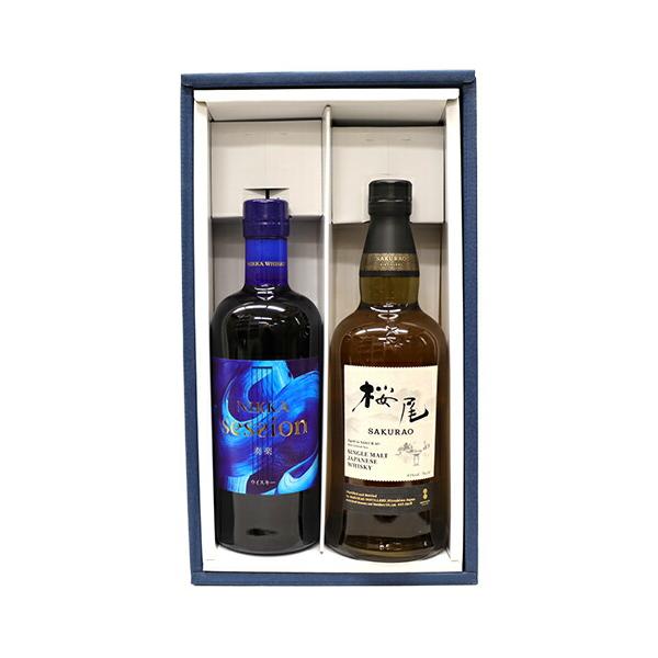国産ウイスキー2本セット 桜尾シングルモルト 43度700ml、ニッカ