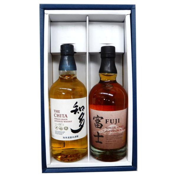 飲み比べグレーンウイスキー2本セット 知多43度700ml、富士シングル