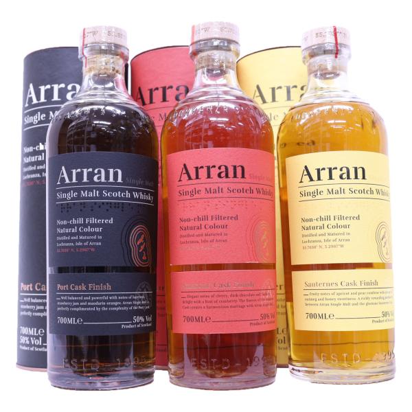 Arran アラン ソーテルヌ アマローネ ポートカスク 3本 正規品 未開栓 アランワインカスクシリーズ3種3本セット アラン アマローネカスク50度