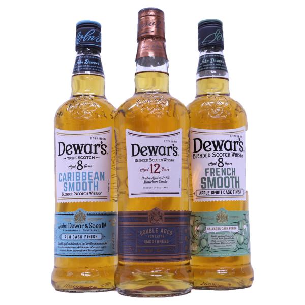 値下げ『3本まとめて』Dewar's Caribbean Smooth 8年 デュワーズ カリビアンスムース 8年 [ ウイスキー イギリス 700ml