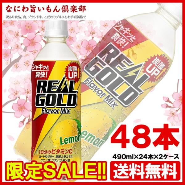 コカコーラ リアルゴールド ウルトラチャージ レモン PET 490ml  ×48本  JAN:4902102134651