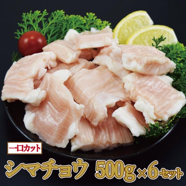 シマチョウ 3kg (500ｇ×6袋）　タレ無　焼肉 BBQ 焼くだけ簡単　ホルモン　脂　キャンプ飯　牛肉　肉　お好みの味付けで　韓国　モッ鍋　しま腸