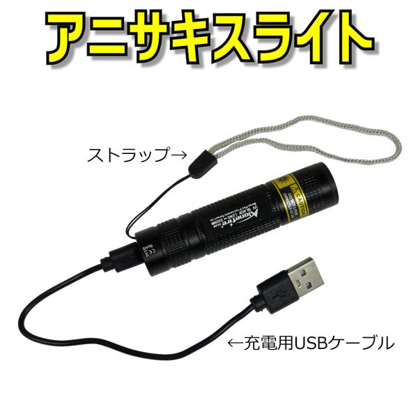 �A�j�T�L�X���C�g 365nm �~�jUVLED �u���b�N���C�g(USB�[�d) ���i�摜1