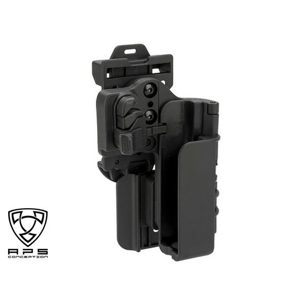 APS グロック17用 QMクイックリリース ホルスター QMH-G17B : エアガン