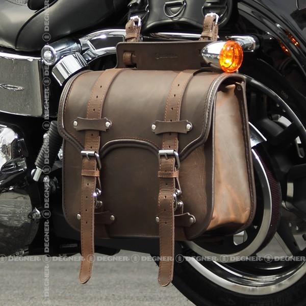 DEGNER レザー サドルバッグ ブラウン