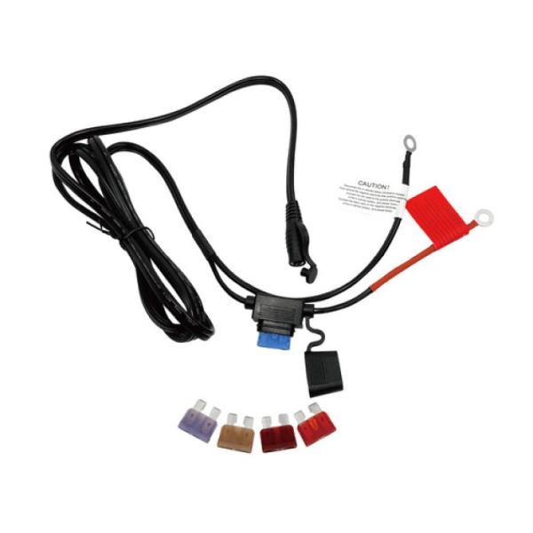 【Heat Master・ヒートマスター】ヒートロングバッテリーハーネス LTシリーズ専用 LIDEFヒートマスターLTシリーズ付属のハーネスのスペア。ロングハーネスはシートとバッテリー位置が離れているバイクに使用する。