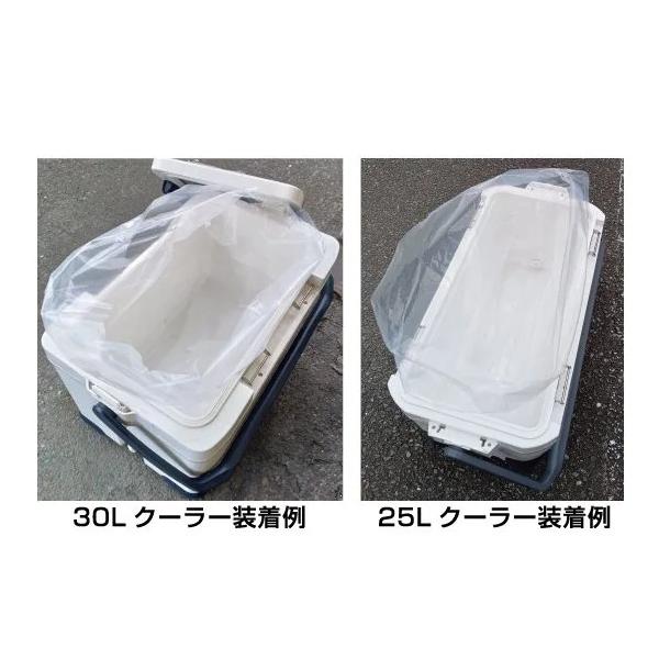 クーラー内のスペースを無駄なく使える！機能的な魚収納袋角底設計でクーラーの隅にぴったりフィット通常の袋とは異なり、底部がフラット、かつ四隅を設けた設計により、クーラーの壁面・隅にぴったりと添わせることができる形状の袋です。クーラーの形状によ...