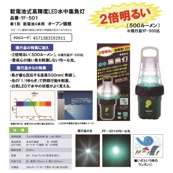 Hapyson ハピソン(Haryson) 集魚灯/集魚ライト 乾電池式30m防水 Hapyson ハピソン(Haryson) 集魚灯/集魚ライト 乾電池式30m防水
