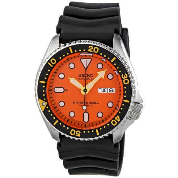 セイコー 腕時計 Seiko Diver ダイバーズ Automatic Dial Watch Skx011j1 Orange お歳暮 メンズ