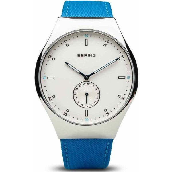 ベーリング 腕時計 Bering Time Smart Traveler メンズ Silver Tone Blue Nylon Watch Bluetooth 604 Maisaguapocos