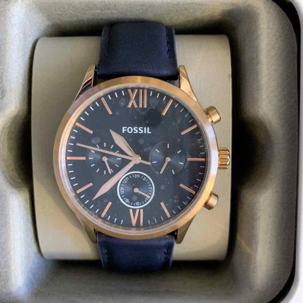 フォッシル 腕時計 Fossil メンズ Fenmore Midsize Multifunction 新発売 Navy Nib Bq2412 Tin Watch Leather