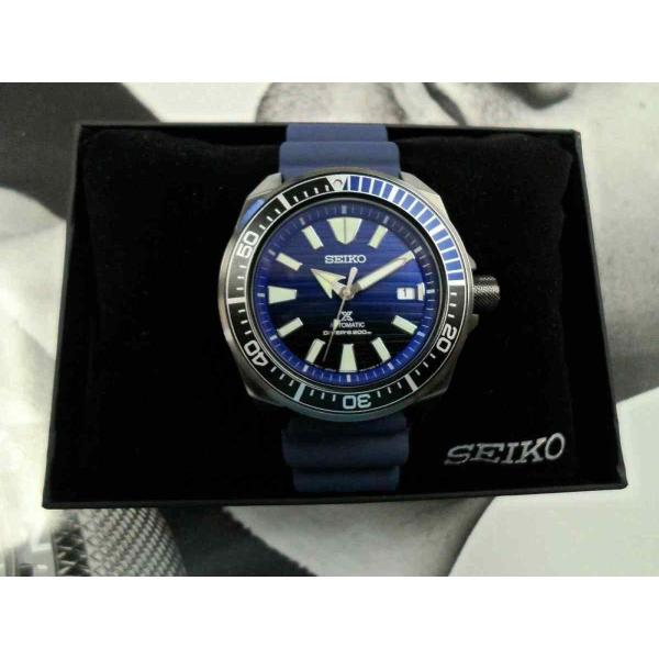 seiko prospex srpd09 special edition blue silicone automatic divers watch
