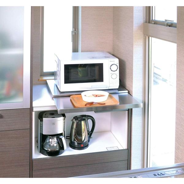 ステンレス 製 スライド テーブル 簡易 作業台 オーブントースター レンジ 置き 日本製 Ndpa Org