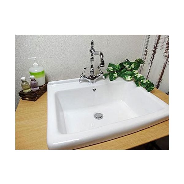 埋め込み Ink h 埋め込み 世田谷セレクション 幅60cm 陶器 陶器 洗面ボウル オーバーカウンタータイプ スクエア スクエア