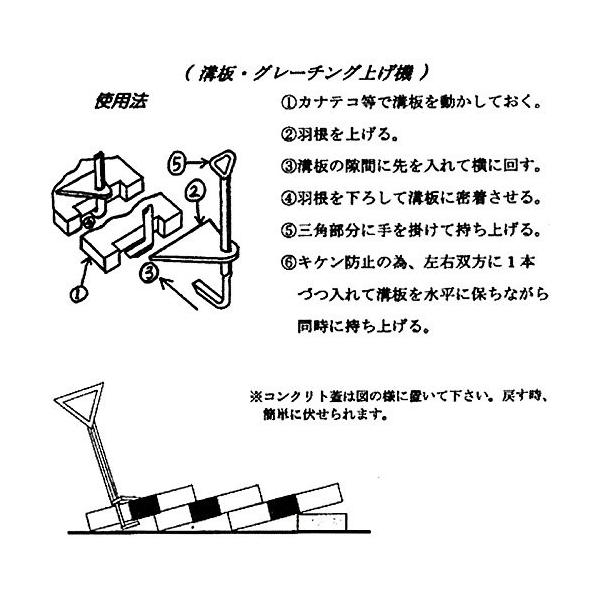 側溝 どぶ 2本組 の どぶ かるがるくん 持上げ器 ドブ掃除 住宅設備 橋崎製作所 国産 Z グレーチング 蓋 の 世田谷セレクション