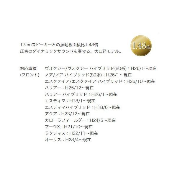 交換無料即納 の Alpine 80系 ノア ヴォクシー エスクァイア用大口径18cmスピーカーx 180s Ktx Y180xbセット 開店記念セール の