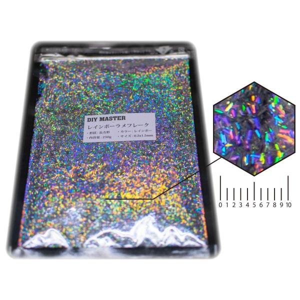 Diy Master レインボー 海外限定 ラメ フレーク 0 2mmx1 5mm ロング 小 250g