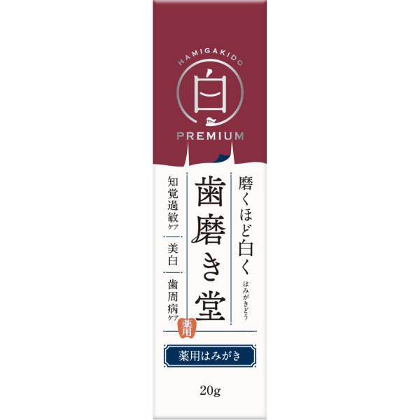 他サイト： 【メール便指定可能 8個まで】◇歯磨き堂 薬用ホワイトニングペースト プレミアム トライアル 20gの商品画像