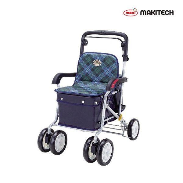 マキテック　折りたたみシルバーカー チェック柄　未使用品 マキテック シルバーカー 軽量 おしゃれ コンパクト 折りたたみ