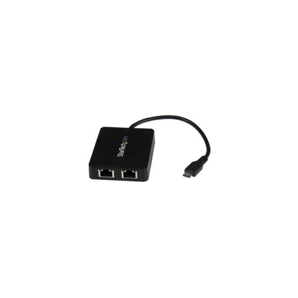 LANA_v^[/USB-C/2x RJ45/10/100/1000Mbps/1x USB-A|[g ڈ݌=