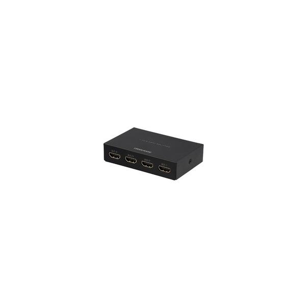 GREEN HOUSE グリーンハウス HDMIスプリッター AC給電Input1+Output4ポート GH-HSPH4-BK(2577239)