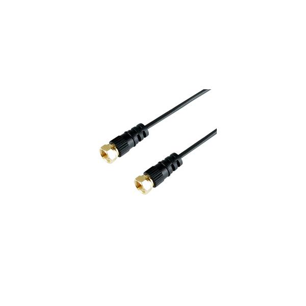 【HORIC 極細アンテナケーブル 0.5m ブラック 両側ネジ式コネクタ ストレート/ストレートタイプ AC05-452BK】 検索キーワード:ホーリック|horic ケーブル／|　 メーカー型番:AC05-452BK AC05452BK