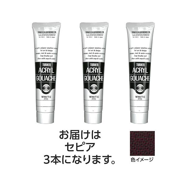 アクリルガッシュ 100ml 35セピア 3個 取り寄せ商品 : ナノズ ヤフー店