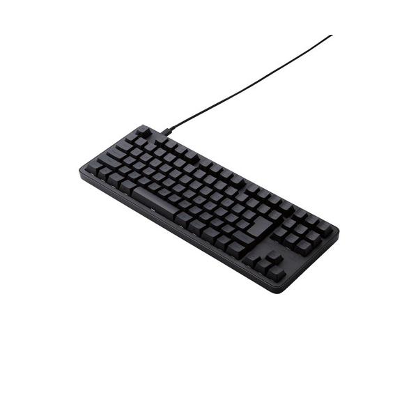 キーボード 有線 着脱式USBケーブル 茶軸 タクタイル テンキーレス ブラッ メーカー在庫品
