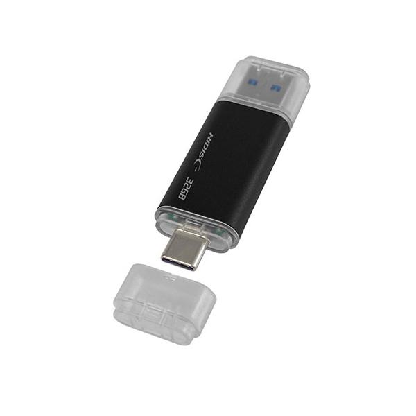 磁気研究所 【5個セット】 HIDISC USB3.2 Gen2 Type-C &amp;Type-A搭載 フラッシュドライブ 取り寄せ商品