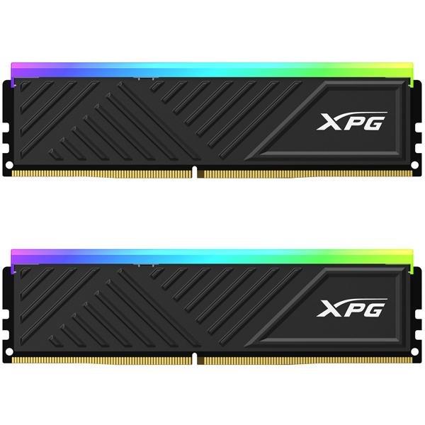 【A-DATA Technology。XPG SPECTRIXD35G BLACK DDR4-3200MHz U-DIMM 32GB RGB DUAL TRAY】
