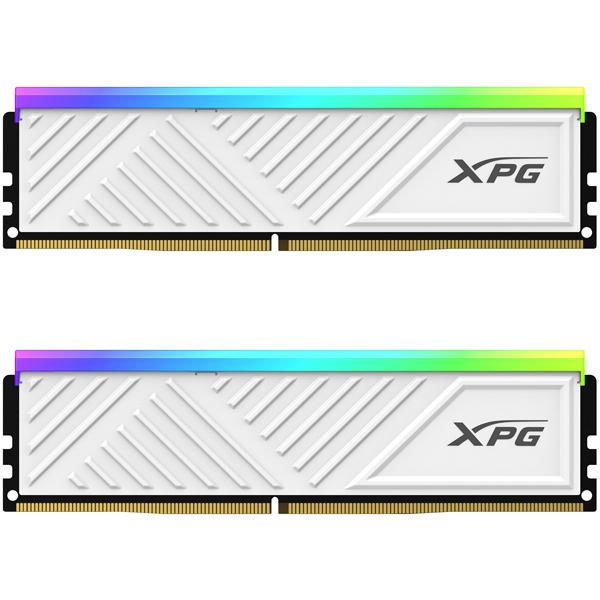 【A-DATA Technology。XPG SPECTRIXD35G WHITE DDR4-3200MHz U-DIMM 32GB RGB DUAL TRAY】