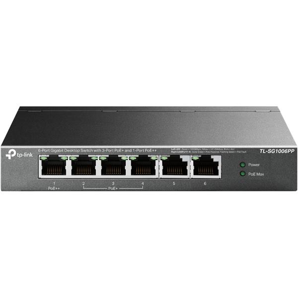 6ポートギガビットデスクトップスイッチ（PoE+3ポート &amp; PoE++1ポート搭載 目安在庫=△
