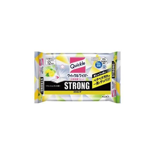 クイックル立体吸着ウエットシートストロング レモン 12枚 取り寄せ商品