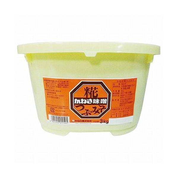青森の味！ 糀つぶみそ 角タル 3kｇ（1個） 取り寄せ商品