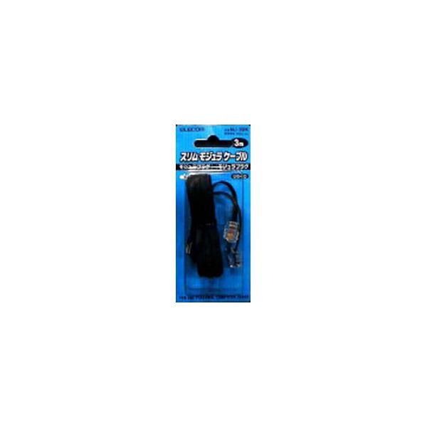 他サイト： MJ-3BK　スリムモジュラケーブル(ブラック)(4芯) 目安在庫=○の商品画像