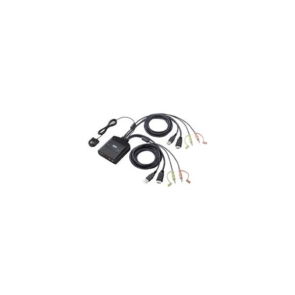 4K対応HDMIパソコン切替器(エミュレーション非搭載・手元スイッチ付き) SANWA SUPPLY (サンワサプライ) SW-KVM2WHUUS